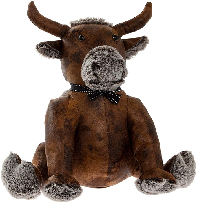 Faux Leather Bull Doorstop